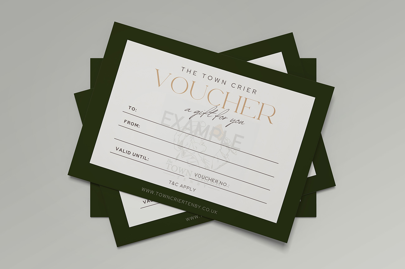 Town Crier Tenby Gift Vouchers